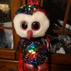 Ty beanie baby purse owl sequin